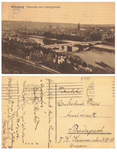 Wurzburg Ludwigsbrucke o 23.6.1912