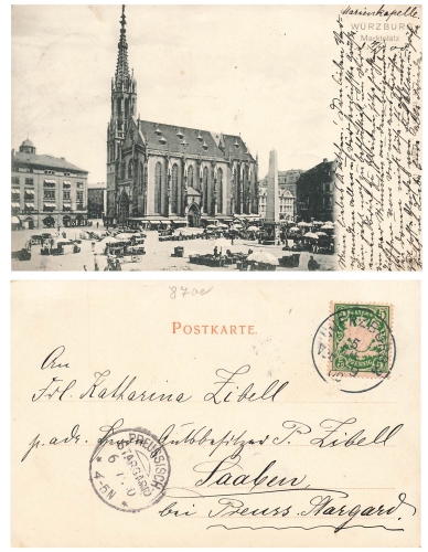 Würzburg Marktplatz o 5.7.1900