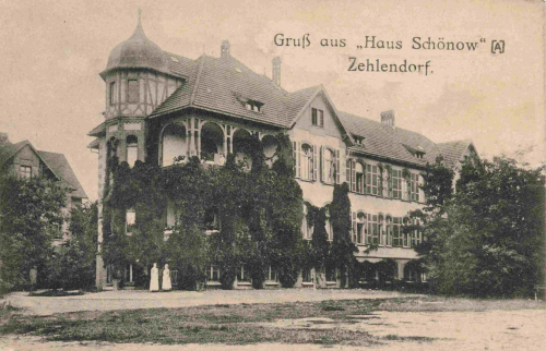 Zehlendorf Berlin Haus Schönow alte Ansichtskarte  um 1920