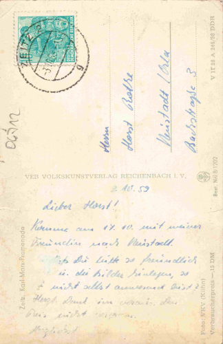 Zeitz Karl-marx-Prommenade o 1959