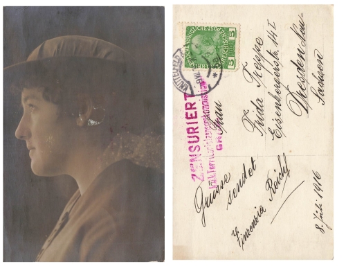 Censored K.u.K. Territorial Censorship Commission Graz o Knittelfeld July 9, 1916