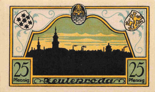 Zeulenroda, Thuringia, 1921 emergency money note