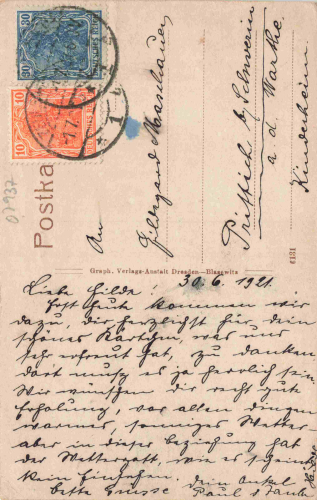 Zeulenroda Bergstrasse Cafe Reichskanzler o 1921