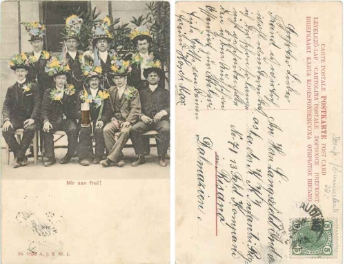 Zimmermänner auf der Walz "Mir San frei!" o 16.3.1907