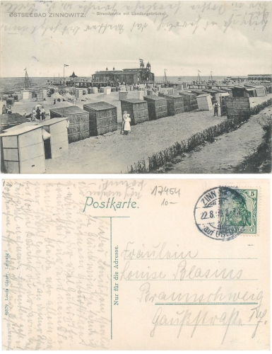17454 Zinnowitz Beach area  Landing bridge o August 22, 1909