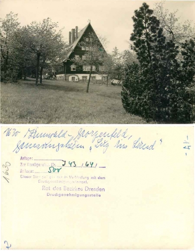 01773 Zinnwald Georgenfeld Genesungsheim "Lug ins Land" Druckvorlage *1964 Hanich1630