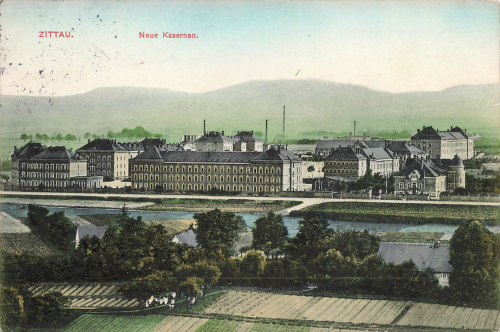 Zittau Neue Kaserne Feldpost Reservelazarett o 1914