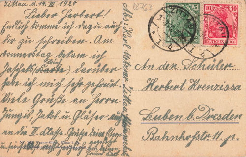 Zittau Sachsen Museumsgiebel und Klosterkirche o 1920