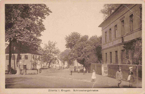 Zöblitz Erzgebirge Schlossbergstrasse * um 1920