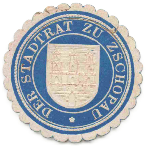 Zschopau Sachsen Siegelmarke um 1920
