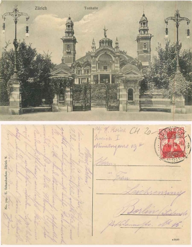 Zürich Tonhalle o 7.6.1913