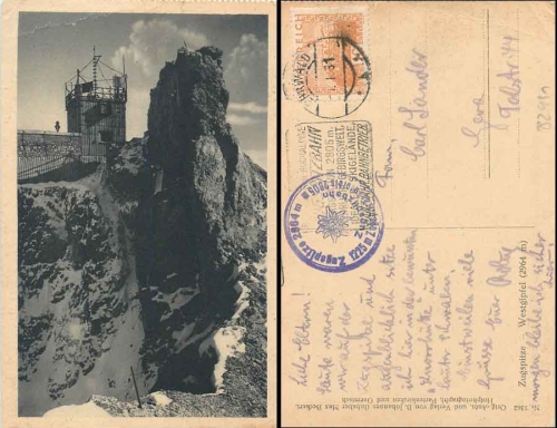 Zugspitze Westgipfel o 1931