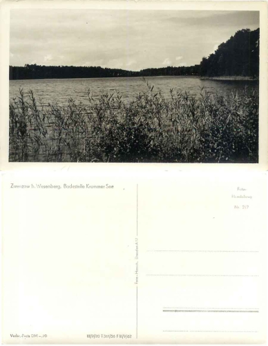 17237 Zwenzow Badestelle Krummer See *1956 Hanich0217