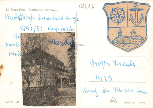 Riesa Stadtpark Mittelweg gebraucht 1970