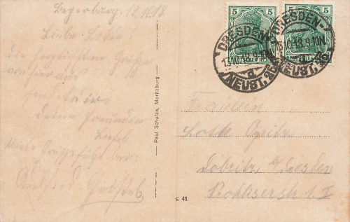 01468 Boxdorf Moritzburg Begerburg Otto Beger o 1918