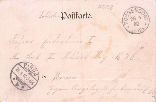 01734 Wendisch Karsdorf Rabenau Gasthof Litho o 1902