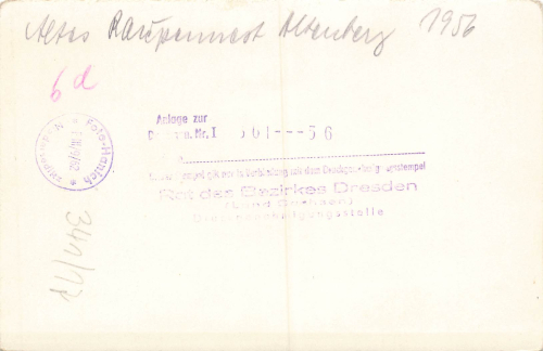 Altenberg Altes Raupennest Druckvorlage 1956 Hanich ​​​​​​​mit Druckgenehmigung