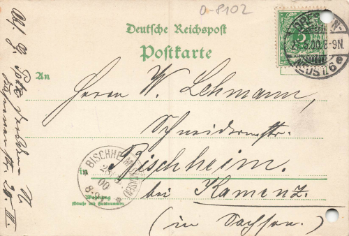  01465 Langebrueck Hotel zur Post Litho o 1900 ​​​​​​​