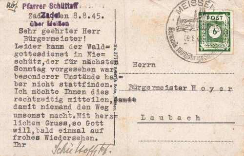 01665 Zadel Diera-Zehren o 1945