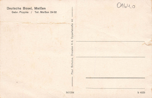 01640 Deutsche Bosel Coswig Sachsen Restaurant Poppke * um 1940