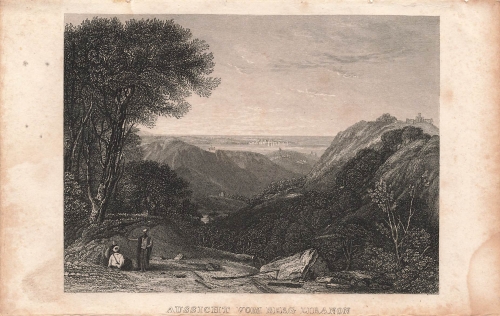 Mount Lebanon original steel engraving around 1840