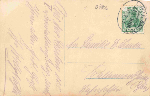 Neustadt Orla Cafe Klemm bahnpoststempel Leipzig-Saalfeld Zug 368 o 1911