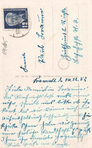 Cranzahl Sehmatal Erzgebirge o 1952
