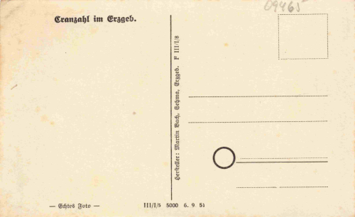 Cranzahl Sehmatal Erzgebirge Totalansicht * 1951