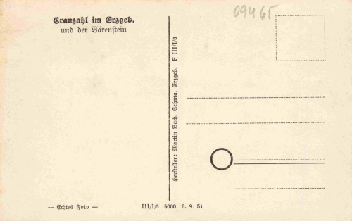 Cranzahl Sehmatal Erzgebirge * 1951