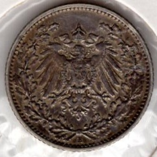 1/2 Mark 1911 A Deutsches Kaiserreich Silbermünze