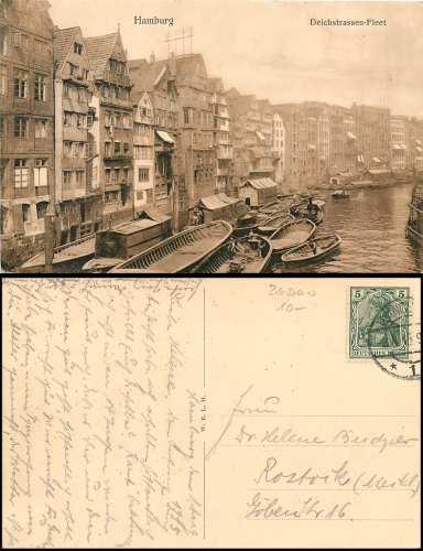 Hamburg Deichstrasse Fleet o 2.8.1915