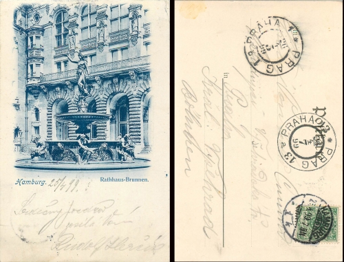 Hamburg Rathaus Brunnen o,23.4.1899