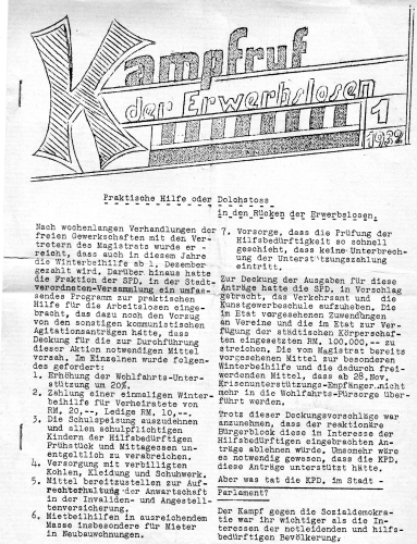 Battle Cry of the Unemployed 1 1932 Election Appeal of the KPD Halle Saale