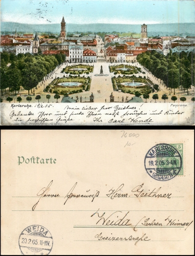 Karlsruhe Schlossplatz o 19.02.1905
