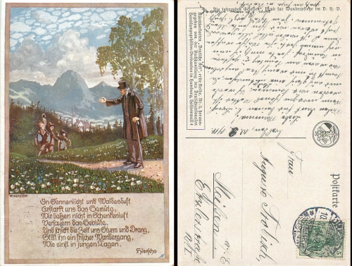 Artist card "German Art" sig. Ernst Kutzer