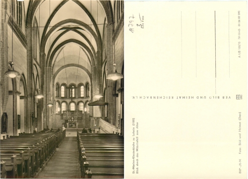 14797 Lehnin Klosterkirche innen Mittelschiff  *ca.1973