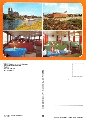 Magdeburg Elbe steamer MS "Frohsinn" *ca.1984