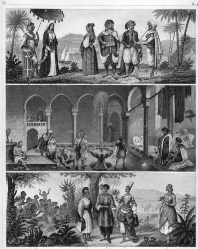 national customs steel engraving by Henry Winkles after G Heck around 1850