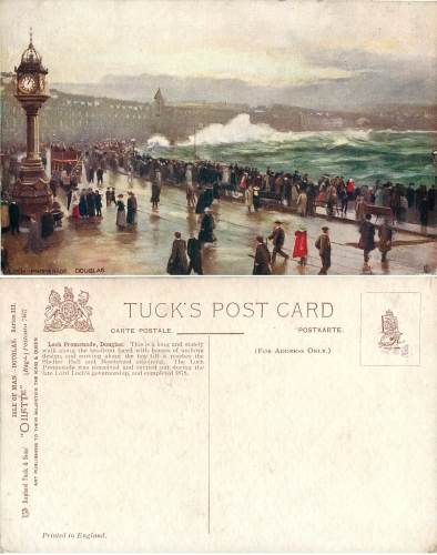 Isle of Man Douglas Loch Promenade Tucks Oiletten7467 *ca.1910