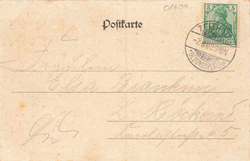 01609 Haidehaeuser Schiessplatz Wuelknitz Litho training ground stamp 1902