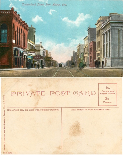 Canada Port Arthur Ont. Cumberland Street * circa 1910