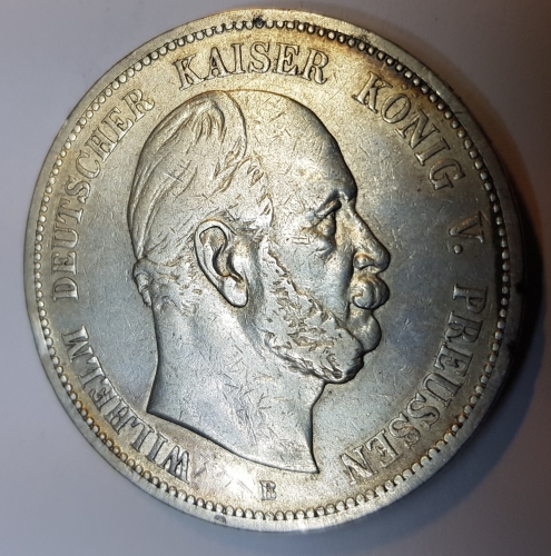 5 Mark PRUSSIA 1876 B Wilhelm I.