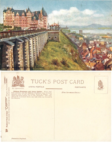 Quebec Chateau Frontenac and Lower Tucks oilette2559 *ca.1910