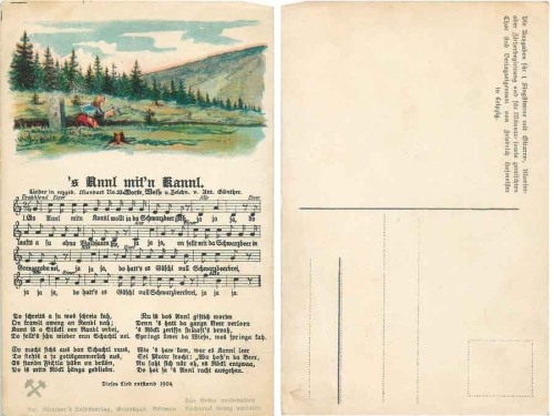 Anton Guenther "s Annl mitn Kannl" Liedkarte Künstlerkarte *ca.1910