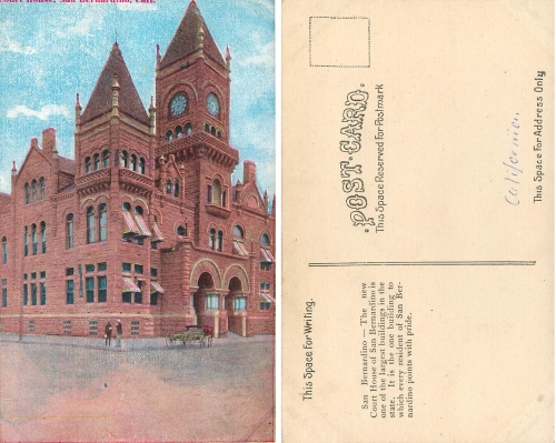 California San Bernardino Court Haouse *ca.1910