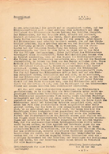 oviet combine harvester press service of the GDR 8 pages 1952