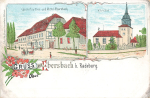 01561 Ober Ebersbach Gasthof Litho * um  1890