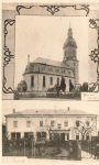 01594 Prausitz Hirschstein Kirche und Schule Echtfoto * um 1940