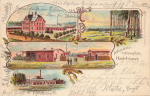 01609 Haidehaeuser Schiessplatz Wuelknitz Litho training ground stamp 1902