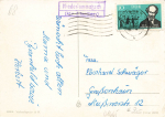 01665 Niederlommatzsch Kreis Meissen Landpoststempel o 1963 auf Blumenkarte